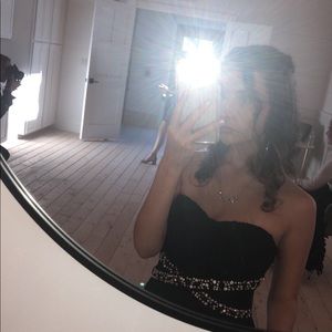 COPY - Black strapless formal dress